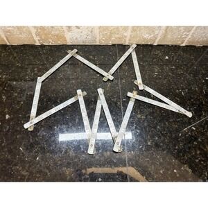 VTG 6' LUFKIN No 1206 ALUMINUM WITH BRASS JOINTS FOLDING RULE METAL 72" RULE USA